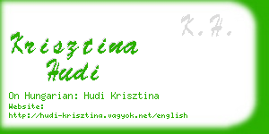 krisztina hudi business card